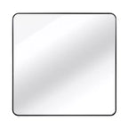 Black Metal Framed Square Bathroom Wall Mirror - Stylish & Durable
