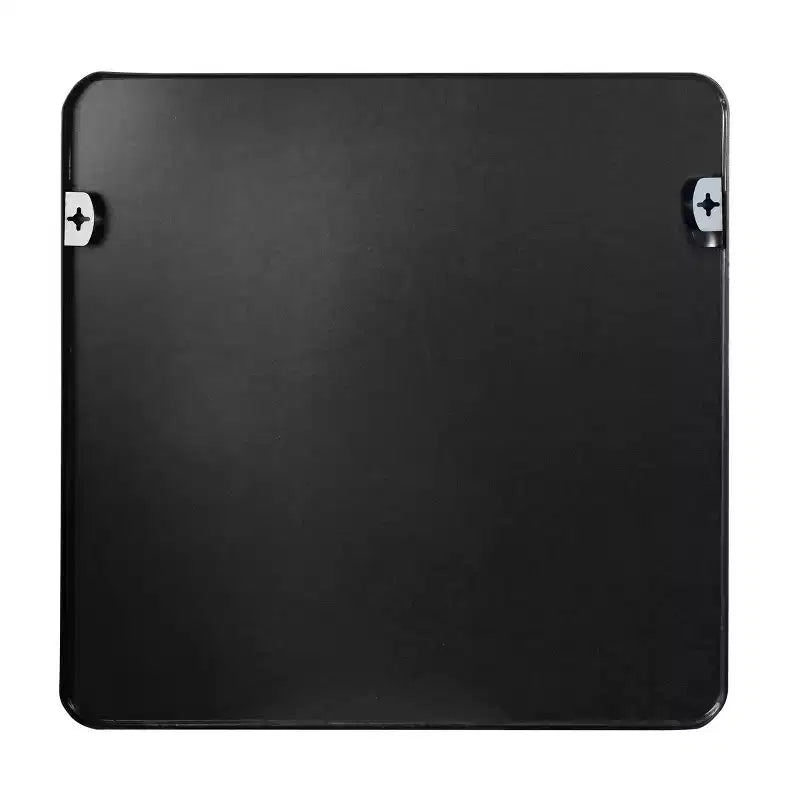 Black Metal Framed Square Bathroom Wall Mirror - Stylish & Durable