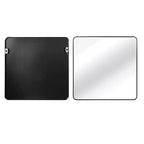 Black Metal Framed Square Bathroom Wall Mirror - Stylish & Durable