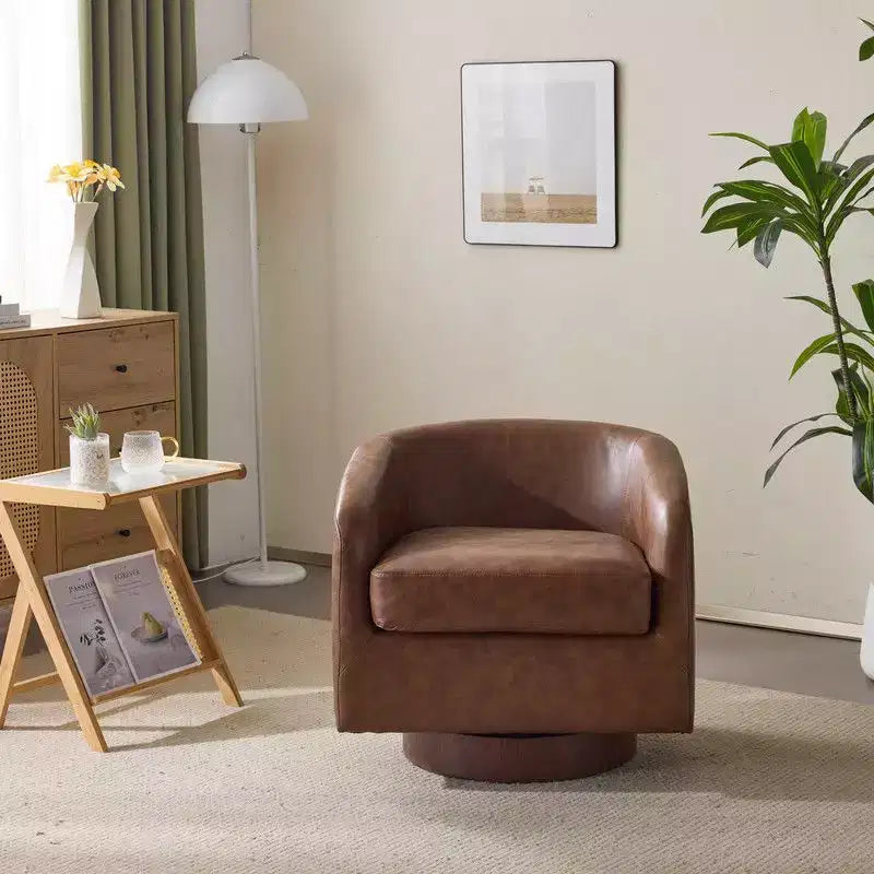 Karl Home Living Room Swivel Barrel Accent Chair