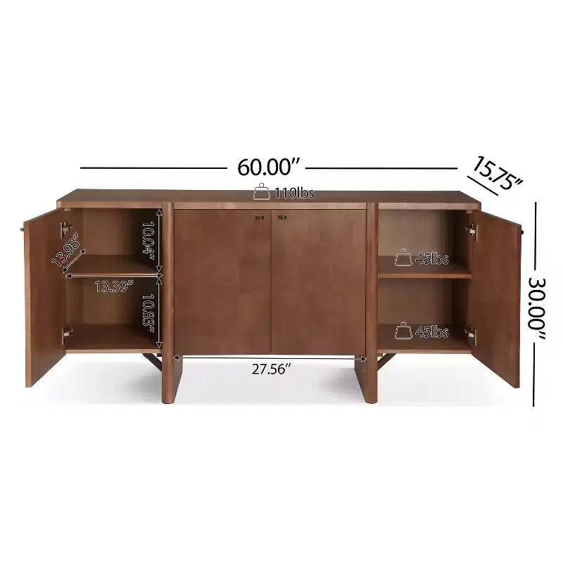 Christopher Knight Home Deslonde Modern Minimalist Wood Versatile Storage Sideboard