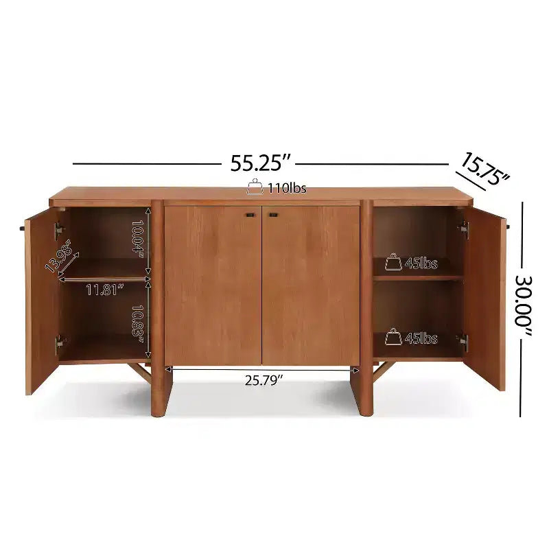 Christopher Knight Home Deslonde Modern Minimalist Wood Versatile Storage Sideboard