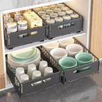 Organizzatore estraibile per armadietto | Acciaio al carbonio resistente | Soluzione salvaspazio e di facile accesso per la cucina e la dispensa