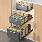 Organizzatore estraibile per armadietto | Acciaio al carbonio resistente | Soluzione salvaspazio e di facile accesso per la cucina e la dispensa