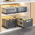 Organizzatore estraibile per armadietto | Acciaio al carbonio resistente | Soluzione salvaspazio e di facile accesso per la cucina e la dispensa