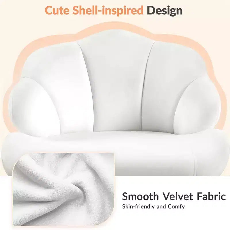 Yaheetech Set of 2 Swivel Upholstered Desk Chair with Tufted Shell-Shaped Back and Adjustable Seat Height