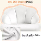Yaheetech Set of 2 Swivel Upholstered Desk Chair with Tufted Shell-Shaped Back and Adjustable Seat Height