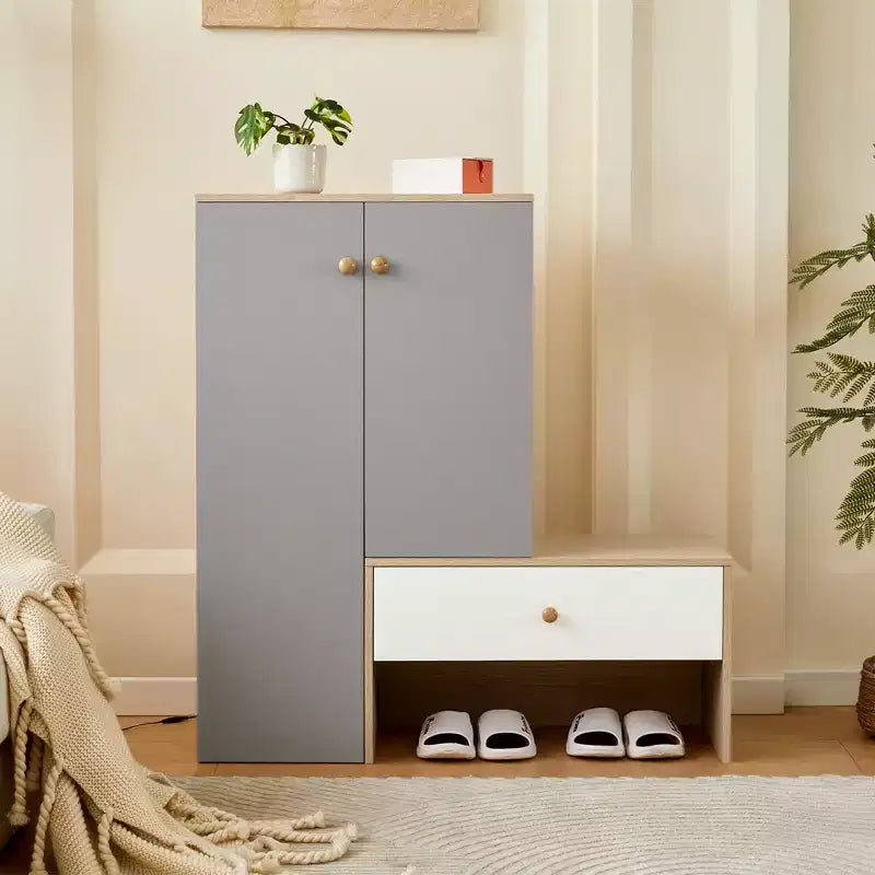 CLIHOME Multi-functional Shoe Storage Bench, Shoe Cabinets, Shoe Rack with Bench