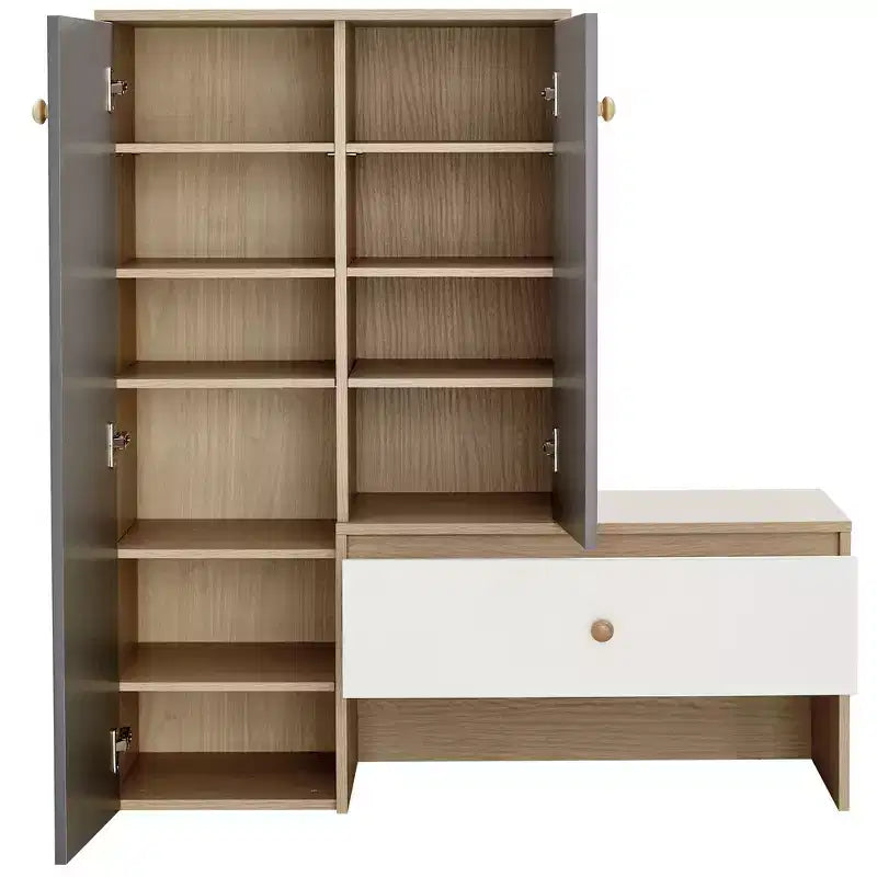 CLIHOME Multi-functional Shoe Storage Bench, Shoe Cabinets, Shoe Rack with Bench