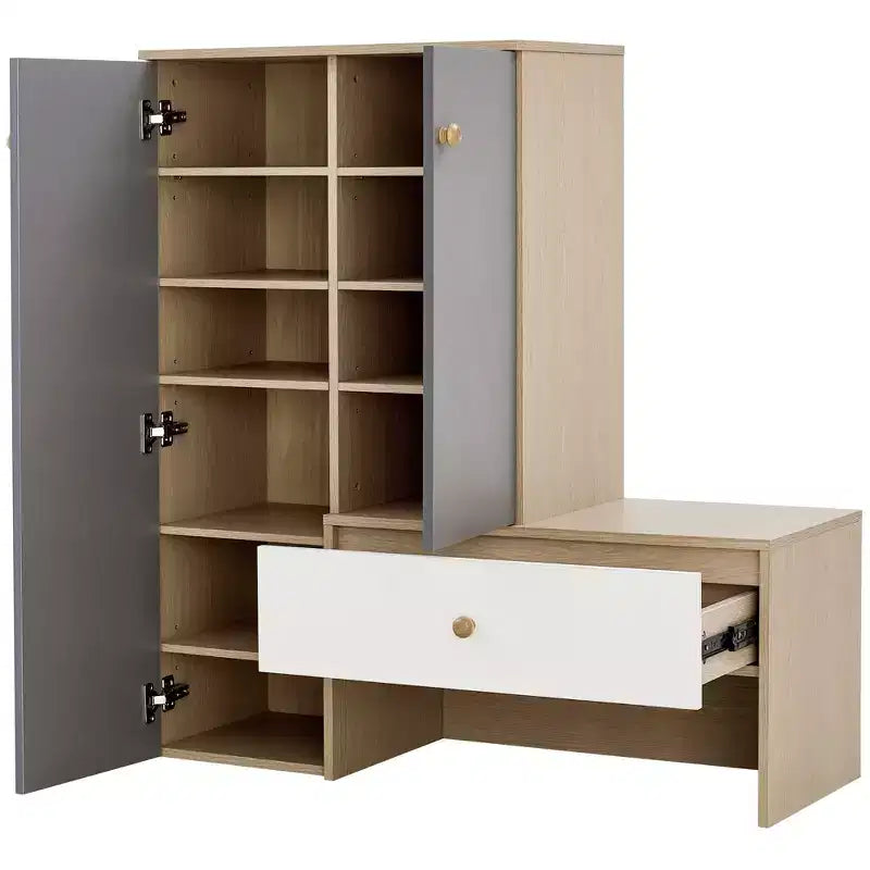 CLIHOME Multi-functional Shoe Storage Bench, Shoe Cabinets, Shoe Rack with Bench