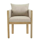 Christopher Knight Home Keera Modern Rubberwood Linen Upholstered Armchairs (Set of 4)