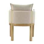 Christopher Knight Home Keera Modern Rubberwood Linen Upholstered Armchairs (Set of 4)
