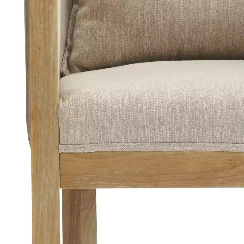 Christopher Knight Home Keera Modern Rubberwood Linen Upholstered Armchairs (Set of 4)