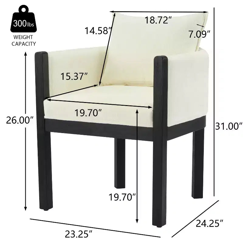Christopher Knight Home Keera Modern Rubberwood Linen Upholstered Armchairs (Set of 4)