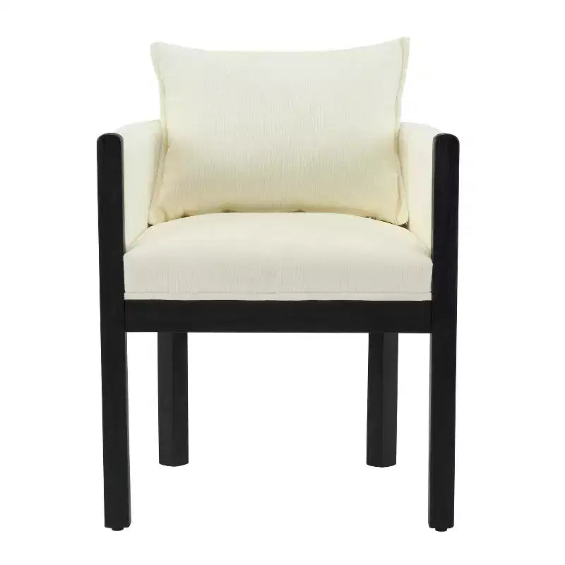 Christopher Knight Home Keera Modern Rubberwood Linen Upholstered Armchairs (Set of 4)
