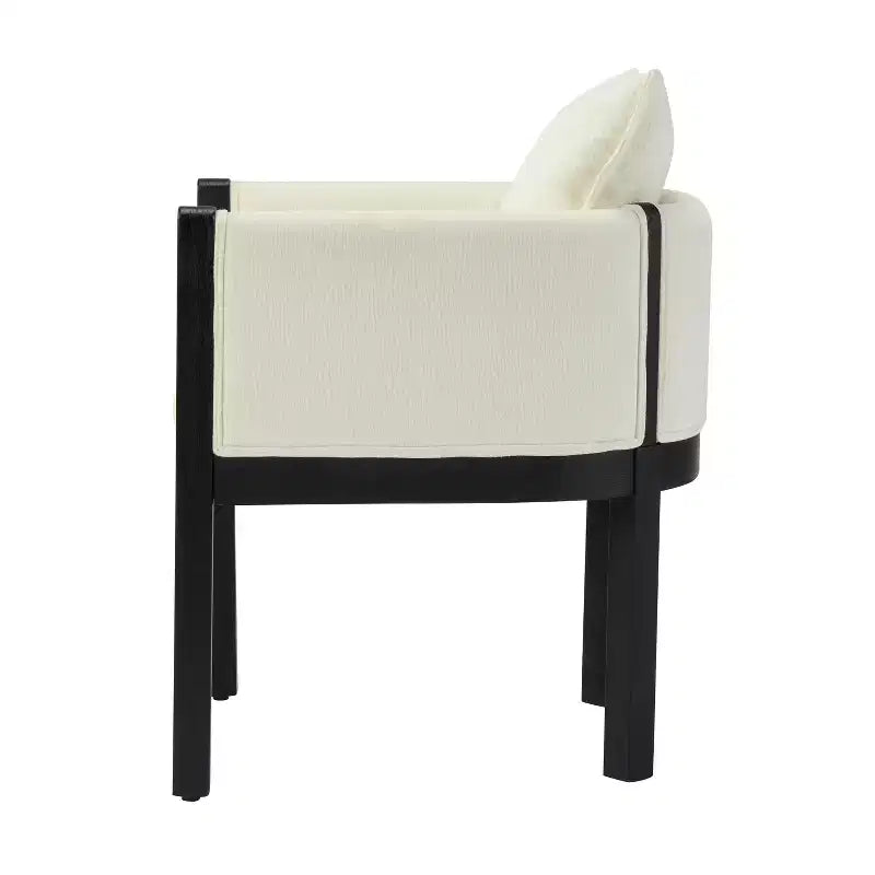Christopher Knight Home Keera Modern Rubberwood Linen Upholstered Armchairs (Set of 4)