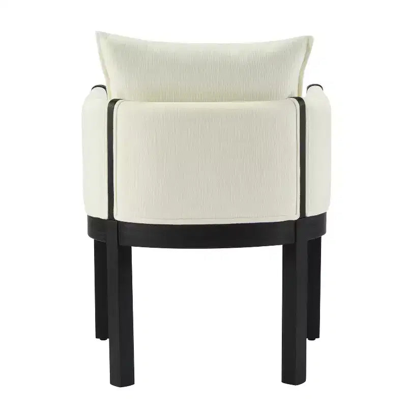 Christopher Knight Home Keera Modern Rubberwood Linen Upholstered Armchairs (Set of 4)