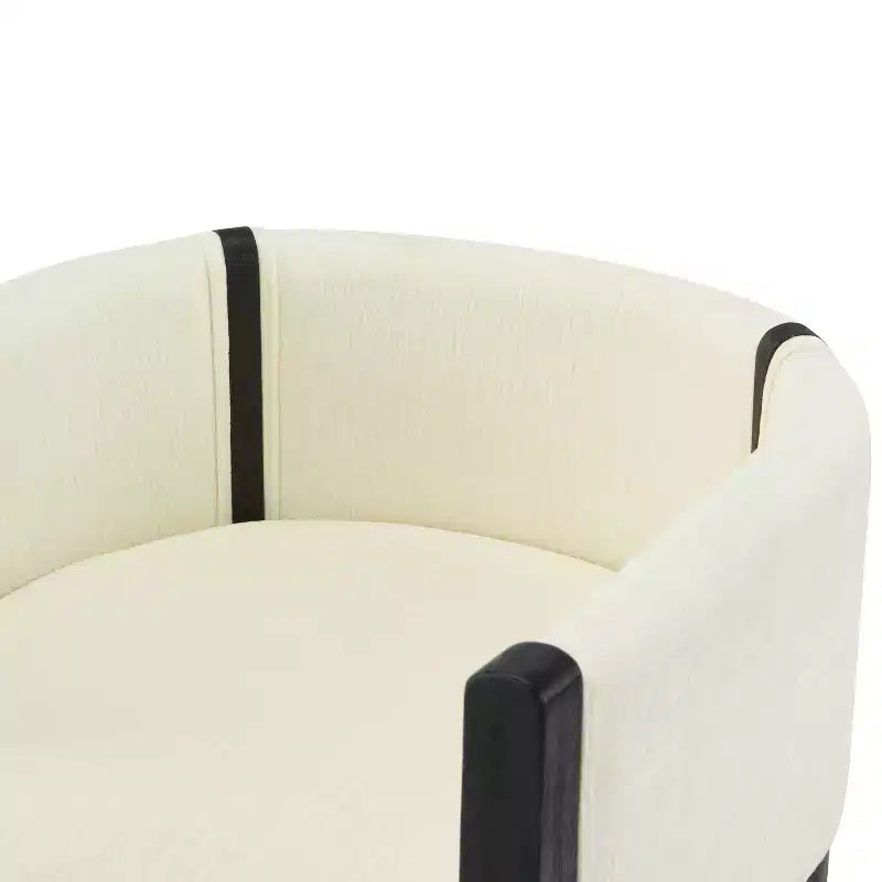 Christopher Knight Home Keera Modern Rubberwood Linen Upholstered Armchairs (Set of 4)