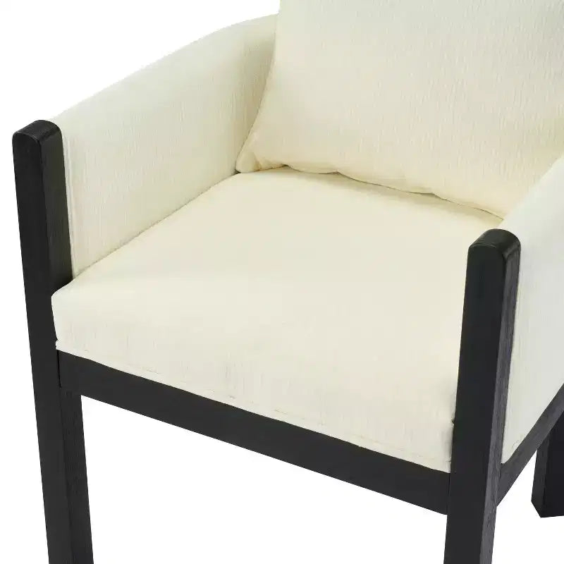 Christopher Knight Home Keera Modern Rubberwood Linen Upholstered Armchairs (Set of 4)