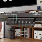PexFix 40 x 24 Scrivania Elettrica Regolabile in Altezza Nera Scrivania per Computer da Ufficio con Piano Unico e Pannello di Giunzione