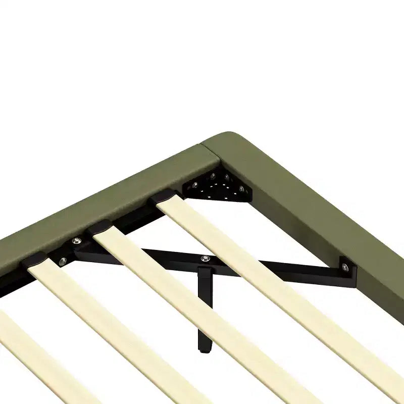 Whisen Full Size Floating Platform Bed with LED Lights, PU Leather, Sturdy Build & Modern Appeal