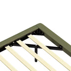 Whisen Full Size Floating Platform Bed with LED Lights, PU Leather, Sturdy Build & Modern Appeal
