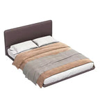 Whisen Full Size Floating Platform Bed with LED Lights, PU Leather, Sturdy Build & Modern Appeal