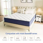 Swedrea Hybrid Mattress Medium Cooling Memory Foam Bed-in-a-Box Black