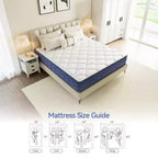 Swedrea Hybrid Mattress Medium Cooling Memory Foam Bed-in-a-Box Black