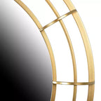 Storied Home Round Wire Framed Wall Mirror, Gold