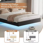 GustoWave Struttura Letto Fluttuante, con Luci LED e Stazione di Ricarica