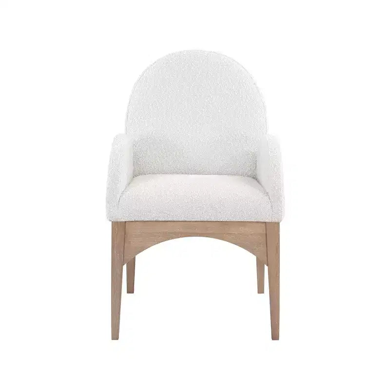 Meridian Furniture, Sedia da pranzo Waldorf in tessuto Bouclé