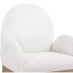 Meridian Furniture, Sedia da pranzo Waldorf in tessuto Bouclé