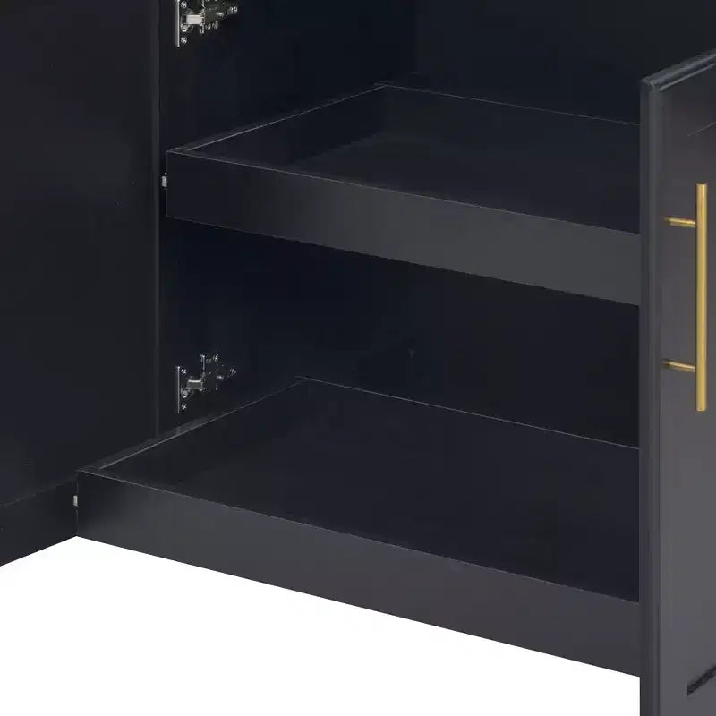 Whisen 59.3 Kitchen Island, 2 Pull-Out Organizers, Drop Leaf, Trash Storage & Spice Racks