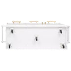Whisen 59.3 Kitchen Island, 2 Pull-Out Organizers, Drop Leaf, Trash Storage & Spice Racks