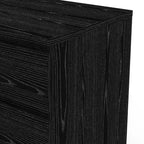Tvilum,Scottsdale 6 Drawer Double Dresser, Black Wood Grain