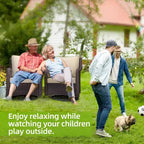 Acekool 3-Piece Swivel Rocking Chair Set - Outdoor Rattan with Side Table