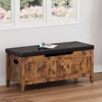 Acekool 39 Storage Bench with Cushion Seat and Safety Hinges  Entryway & Bedroom Shoe Organizer