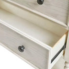Okak Farmhouse Solid Wood 2-Drawer Dresser Side Table with Shelf, Bedside, End Table for Living Room