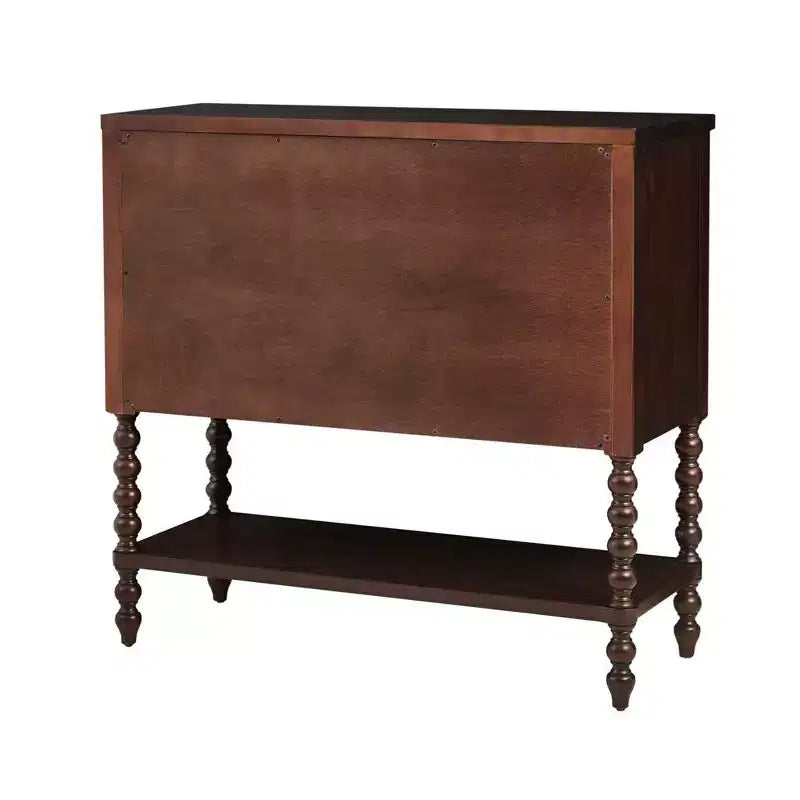 Okak Farmhouse Solid Wood 2-Drawer Dresser Side Table with Shelf, Bedside, End Table for Living Room