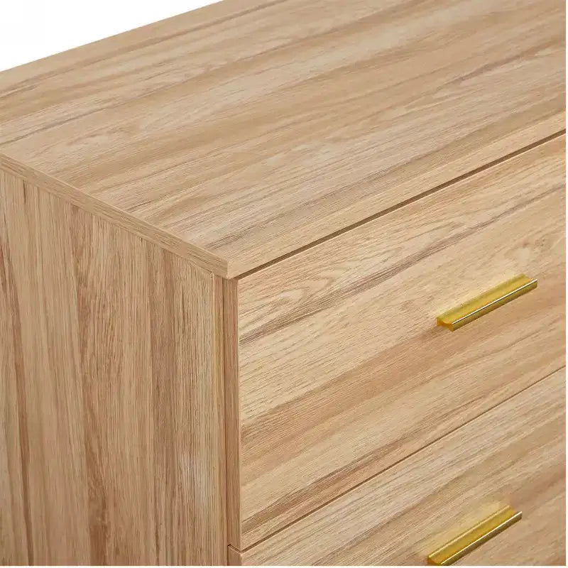 Okak Modern 8/9-Drawer Dresser with Gold Handles, Wide Bedroom Storage Chest for Living Room