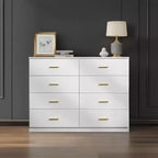 Okak Modern 8/9-Drawer Dresser with Gold Handles, Wide Bedroom Storage Chest for Living Room