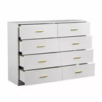 Okak Modern 8/9-Drawer Dresser with Gold Handles, Wide Bedroom Storage Chest for Living Room