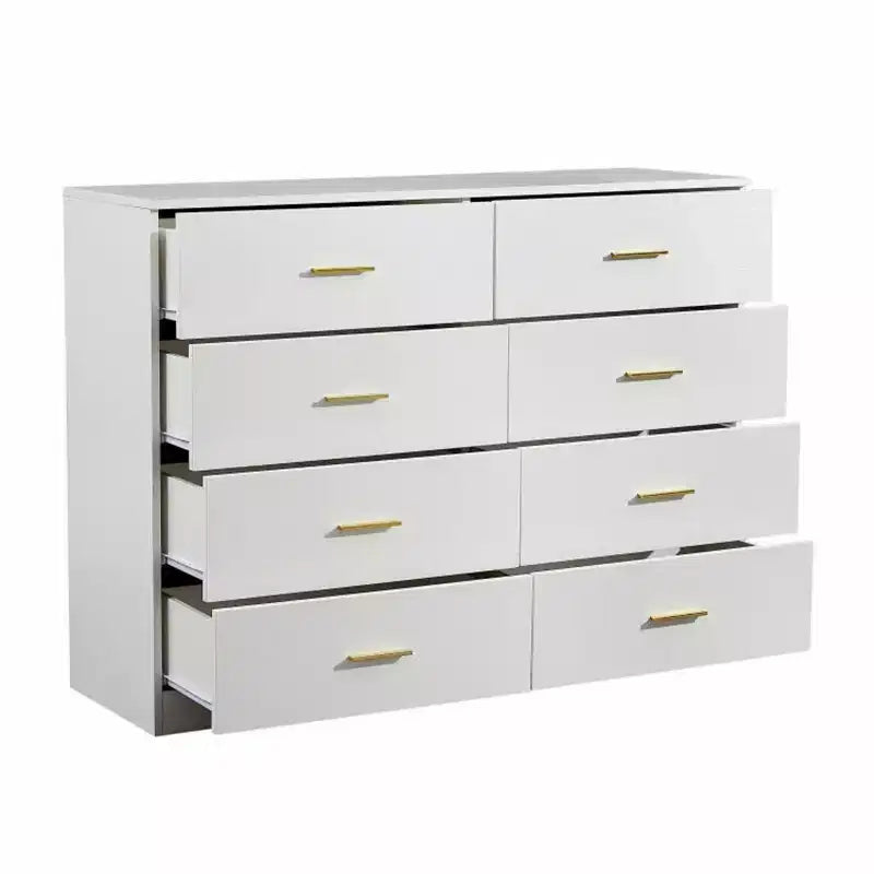 Okak Modern 8/9-Drawer Dresser with Gold Handles, Wide Bedroom Storage Chest for Living Room