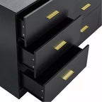 Okak Modern 8/9-Drawer Dresser with Gold Handles, Wide Bedroom Storage Chest for Living Room