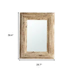 HomeRoots 39 Natural Distressed Wood Framed Accent Mirror
