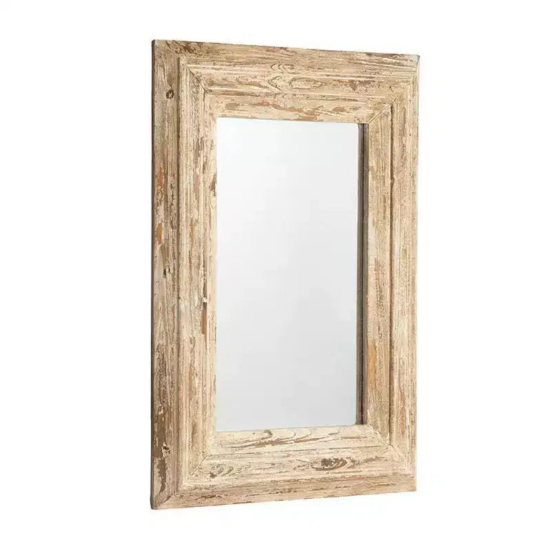 HomeRoots 39 Natural Distressed Wood Framed Accent Mirror
