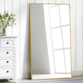 PexFix 51x31 Aluminum Fine Edge Right Angle Rectangle Full Length Mirror-Without Stand