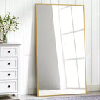 PexFix 51x31 Aluminum Fine Edge Right Angle Rectangle Full Length Mirror-Without Stand