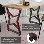 Set di 2 gambe da tavolo in metallo nero, gambe per mobili in stile industriale per tavoli da pranzo, tavolini da caffè, supporto durevole e moderno per casa e ufficio